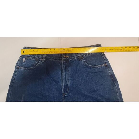 Carhartt Flannel Lined Blue Jeans 40X30 Made In MEXICO Medium Wash - Picture 5 of 6